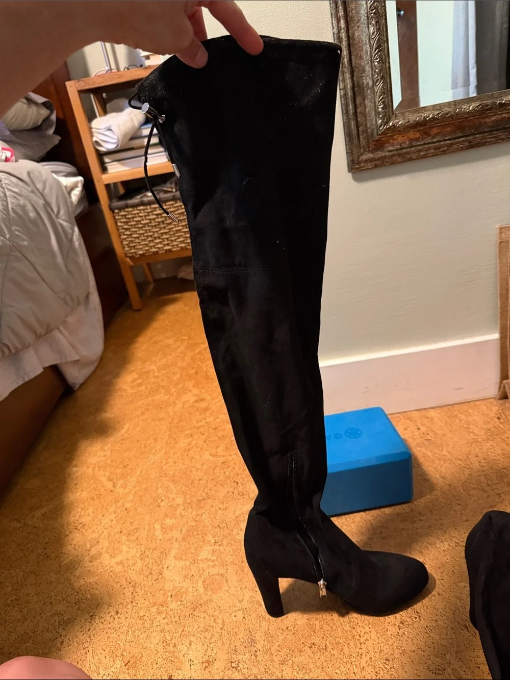 Sam Edelman Black Suede Over-the-Knee Boots